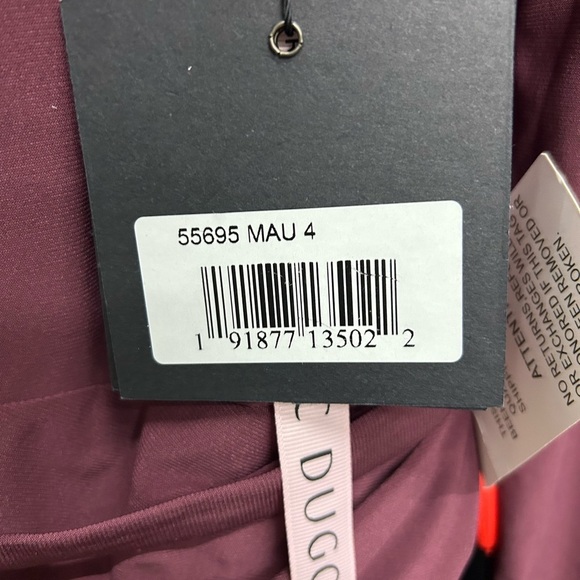 MAC DUGGAL 55695 NWT Mauve Draped Bateau Long Sleeve Trumpet Gown - Picture 7 of 7